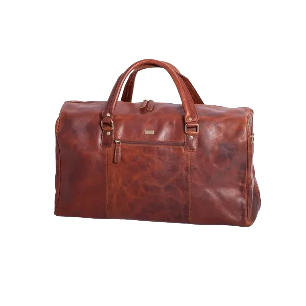 Bon Go�t oily pull up rejsetaske i cognac