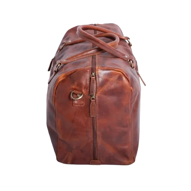 Bon Go�t oily pull up rejsetaske i cognac