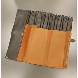 KNIFE HOLDER TUSCANY BLACK/COGNAC