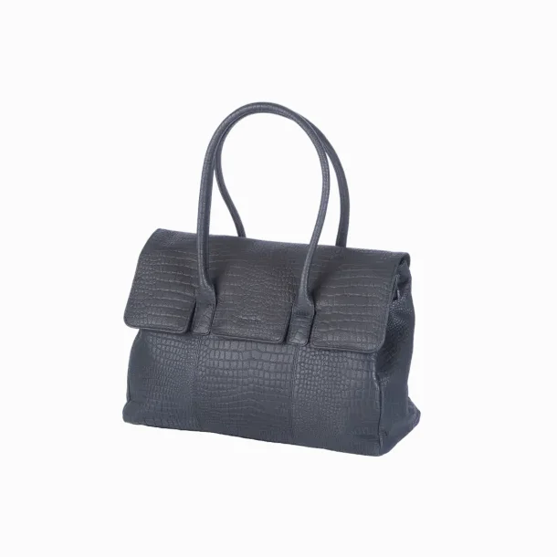 Bon Go�t Mary skuldertaske i l�der med kroko pr�gning 
