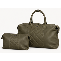 Bon Go�t Quilt rejsetaske og toilettaske i l�der
