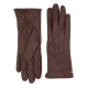 Elegante l�derhandsker i bl�dt skind med dekorative stikninger p� h�ndryggen, varmt fleecefoer og touchfunktion p� pegefinger og tommelfinger.