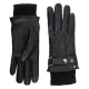 Elegante l�derhandsker i bl�dt f�rel�der med ribkant ved h�ndleddet, justerbar rem med trykknap og touchfunktion p� pegefinger og tommelfinger.
