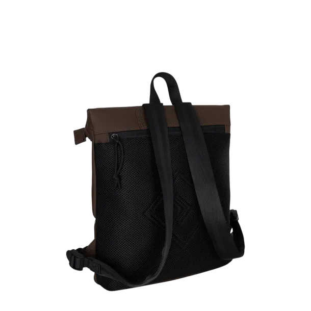 Bagsiden af m�rkebrun mini-rygs�k fra New Rebels