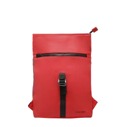 r�d mini-rygs�k fra New Rebels med sorte skulderstropper