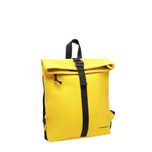 gul mini-rygs�k fra New Rebels med sorte skulderstropper
