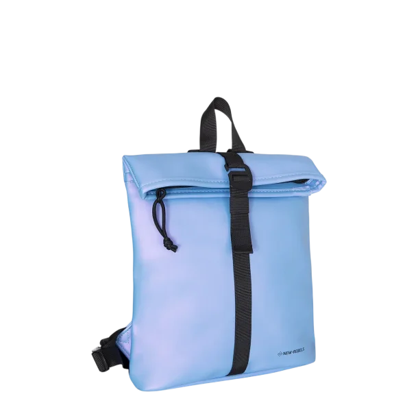 metallic lilla mini-rygs�k fra New Rebels med sorte skulderstropper