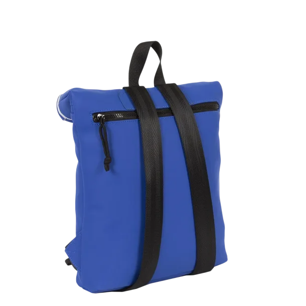 Bagsiden af bl� mini-rygs�k fra New Rebels