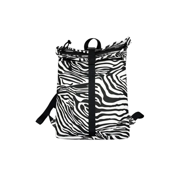 zebraprint mini-rygs�k fra New Rebels med sorte skulderstropper