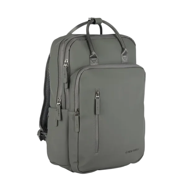 Gr� William Milwaukee rygs�k p� 18 liter med polstret laptoprum til 15,6 tommer computer, flere lynl�slommer og justerbare skulderstropper