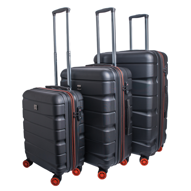 Bon Go�t Tokyo kufferts�t kabine - mellem - stor sort/orange