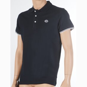 POLO SHIRT S.PIQUE NAVY/WHITE