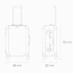 Travelite NEXT Aluminiums Trolley Silver
