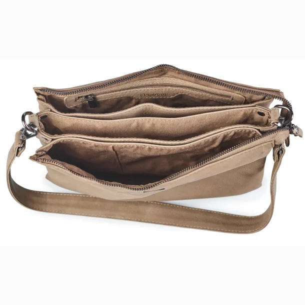 Bon Go�t zipbag skuldertaske i cognac