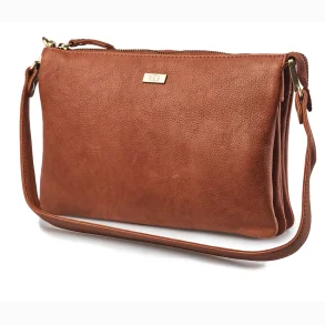 Bon Go�t zipbag skuldertaske i cognac