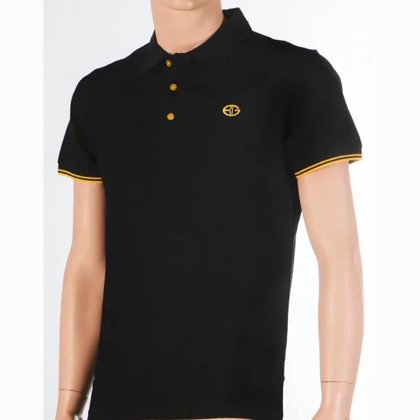  Bon Gout H.Pique Poloshirt Black/Yellow