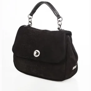 Bon Gout Marie Suede Crossbody Bag Black
