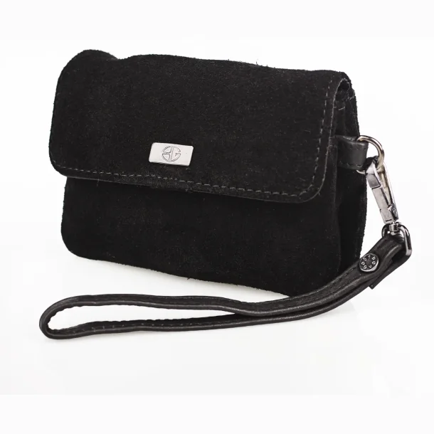 Bon Gout Suede Clutch Black