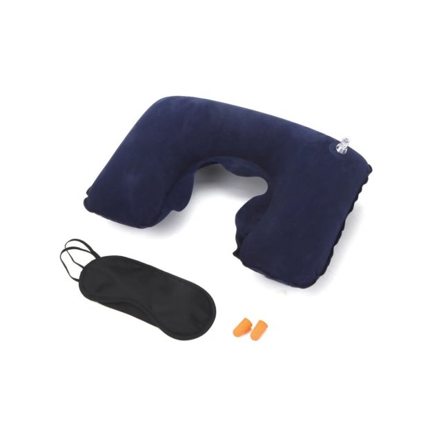 Oppustelig Nakkepudes�t (3-i-1) - Bl�