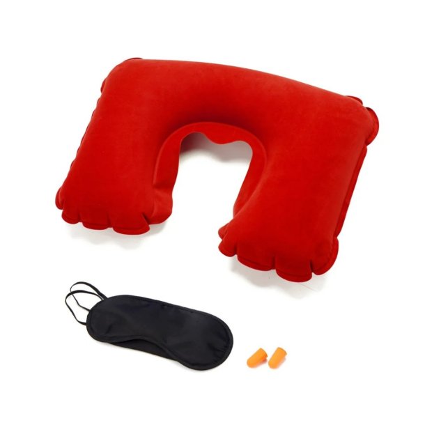 Oppustelig Nakkepudes�t (3-i-1) - R�d