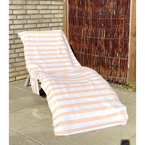 Cover til solseng - Stribet Peach